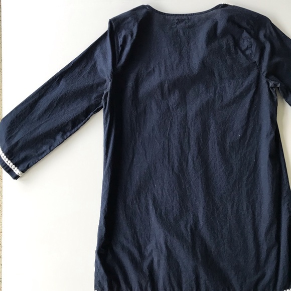 Crown & Ivy Beach Navy Blue Crochet Trim Tunic XS - Picture 11 of 11